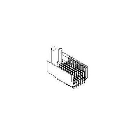 Molex Board Connector, 70 Contact(S), 6 Row(S), Male, Straight, 0.079 Inch Pitch, Press Fit Terminal,  740581001